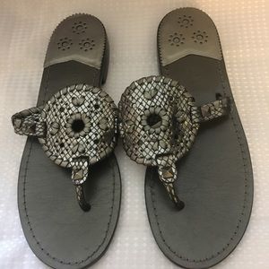 Jack Rogers bronze woven sandals